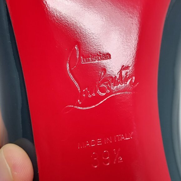 Christian Louboutin So Sab Patent Dark Green Pump - Picture 4 of 11